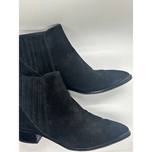 Marc Fisher LTD Black Pointy Bootie Size 7.5 Boho Gorpcore Classic